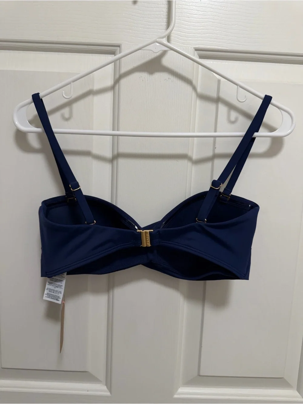 BODEN Andros Twist Front Bikini Top Navy Blue Size 6